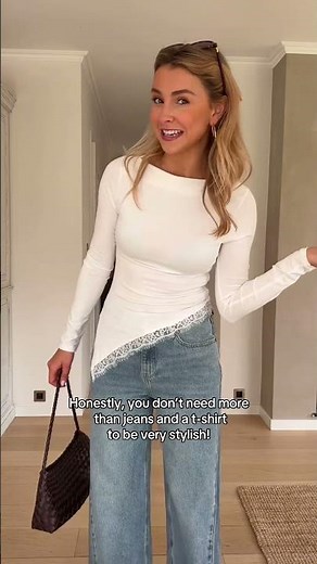 Jeans and t-shirt outfit idea | Easy everyday style