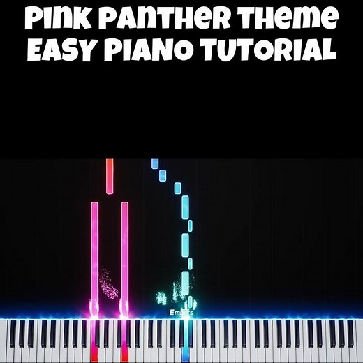 Pink panther theme - EASY Piano tutorial #piano #tutorial #music