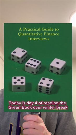 Kyle Dickinson on Instagram: "Day 4 of reading the Green Book #quant #math #brainteaser #finance #mod"