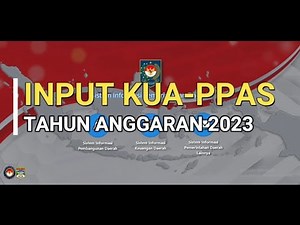 Tutorial Input KUA-PPAS Tahun Anggaran 2023 pada SIPD Kemendagri