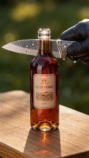 Slicing a Glass Wine Bottle 🍷🔪 (Oddly Satisfying)