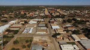 Abilene Texas Downtown City Skyline Aerial View Stock Video