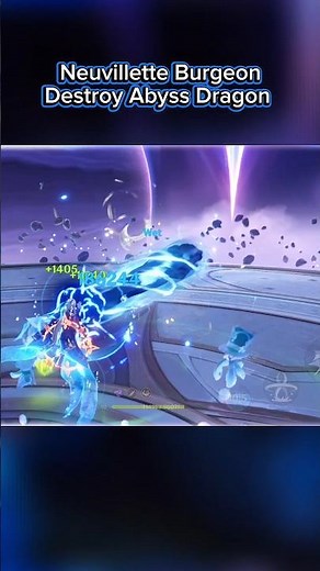 💧Neuvillette Burgeon Destroy Abyss Dragon #genshinimpact #ebros #genshin