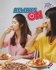 Ada family nak datang rumah hari ni? Tak payah pening-pening. 😍 Jom order Domino''s sekarang! 😋 Fresh from-the-oven, cheesy, and flavourful pizza. Always On with FREE delivery! 👉🍕 https://bit.ly/DominosAlwaysOnz | Domino's Pizza Malaysia