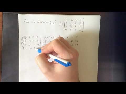 Finding a determinant using elementary row operations