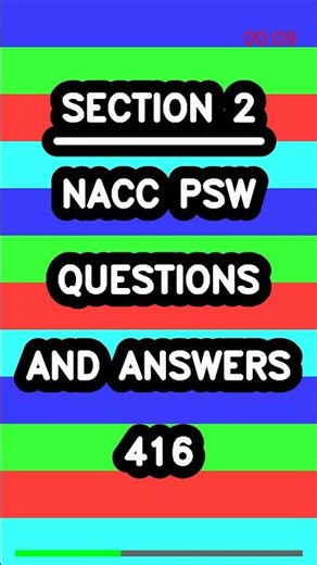 NACC PSW QUESTIONS AND ANSWERS 416 Latest