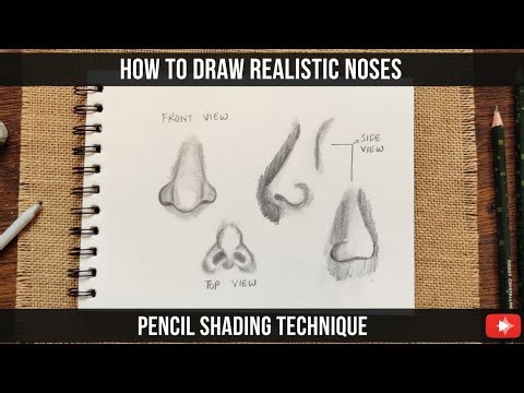 HOW TO DRAW REALISTIC NOSE- SHADING TECHNIQUES #tutorial #shading #drawing #sketching #pencilart