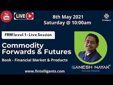 FRM L1 Live Session - Commodity Forwards & Futures | Full Topic Covered
