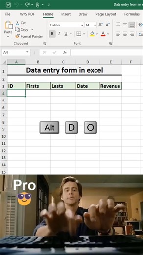 use the shortcuts keys (Alt +D+O) in excel sheet #excel #computer #shorts #funk