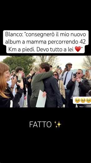 Blanco: “consegnerò il mio nuovo album a mamma percorrendo 42 Km a piedi. Devo tutto a lei ♥️”