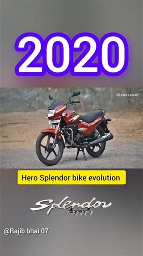 Hero Splendor Bike Evolution 1994–2025 🎉 | India bike history #shortvideo