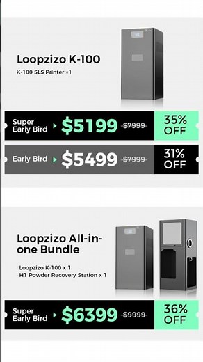 Loopzizo K-100 The Affordable Desktop SLS 3D Printer by Loopzizo