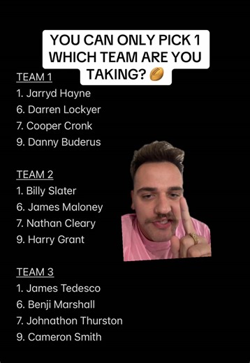 Choose Your Favorite NRL Team: Harry Grant, Cooper Cronk, or Cameron Smith?