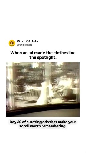 Wiki Of Ads | Creative I Marketing on Instagram: "1946: Tide didn’t just launch a detergent, it launched a revolution in wash-day. When Procter & Gamble introduced Tide, the first heavy-duty synthetic detergent, the clothesline got its moment. Whites brightened. Colours held strong. Labour-heavy laundry gave way to cleaner, simpler routines. It wasn’t just “cleaner clothes.” It was cleaner mornings, clearer futures, and the first step in building a global brand that still holds its place in home
