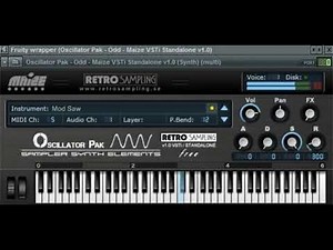 Maize VST sampler (Retro Sampling) - Preview of the freeware Oscillator Pak sound bank