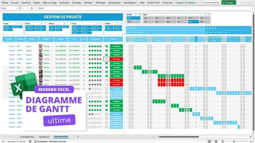 Créer un diagramme de GANTT 100% sur Excel | Solpedinn - Formations modernes à Excel Power BI