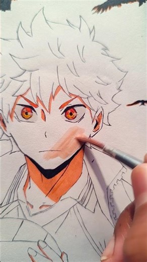 Drawing of Shoyo Hinata. from hakiuy #animeeart i