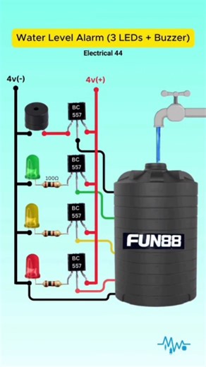Electrical_44 on Instagram: "Water Level Alarm Circuit (BC557)"