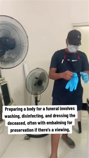 Preparing a body for a funeral involves washing, disinfecting, and dressing the deceased, often with embalming for preservation if there's a viewing,#embalming #funeral #embalmer #funeralservice #mortician