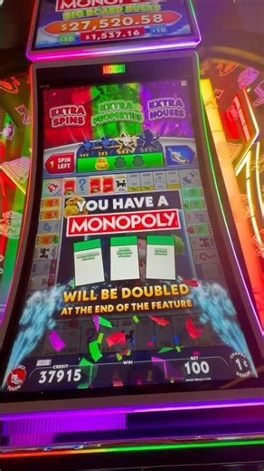 I trigger ALL features in Monopoly Big Board Bucks! #slots #slotmachines #casino #gambling