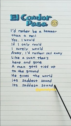 💜 El Conder Pasa - Simon & Garfunkel Happy learning English