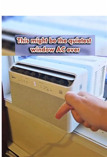 Finally a window AC that’s actually quiet. Perfect for sleeping. #midea #mideaus #quietairconditioner #homesetup #sleepbetter