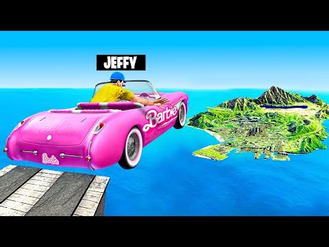 Jeffy Jumps BARBIE Cars Across ENTIRE MAP in GTA 5!