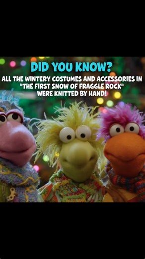 @jimhensonscreatureshop knitted every winter outfit and accessory in The First Snow of Fraggle Rock by hand! Mittens, scarves, sweaters, hats, and more! Do a knitting pass and see for yourself! Rewatch The First Snow of Fraggle Rock! Only on @appletv! #FraggleRock #AppleTV #Knitting | Fraggle Rock