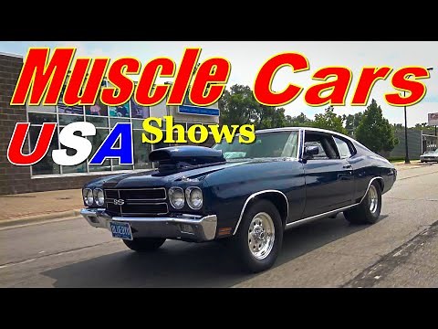 Muscle Cars USA car shows [American Muscle Car Nirvana] Americana classic car show v8 horsepower 4K