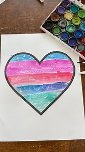 You have to try this fun art idea! All you need is paper (we use regular computer paper or white watercolor paper), a white crayon (Crayola works the best in my opinion), watercolor paint and water. Save to try and tag a friend that would love this! #simpleart #artideasforkids #funforkids | Stay at Home Activity Mom