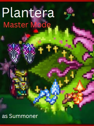 plantera in master mode as summoner. #terraria #terrariasummoner #plantera #mastermodeterraria #fyp #viral #gaming #relogic #pcgaming #game