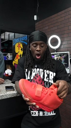 Surprising Kai Cenat with Yeezy Red Octobers