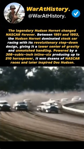 The Legendary 1950s Hudson Hornet NASCAR. #nascar #f1 #motorsport #usa