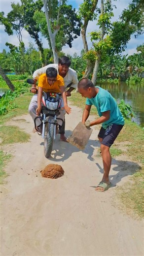 The man works as a street sweeper
