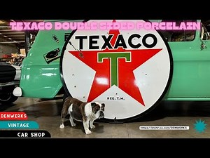 1950's Texaco 6' Double Sided Porcelain Sign - Denwerks