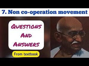 8th Std - History - Chapter 7 Non co-operation movement questions answers from textbook - Class 8