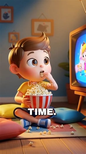 Little Boy Watching Cartoons 📺 | Cute & Happy Kids Short #short