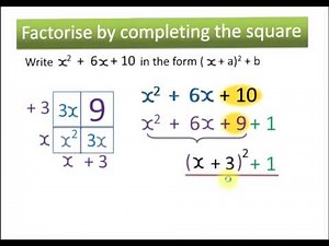 factorising by completing the square