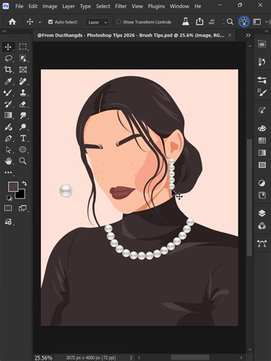 Photoshop 2026: Mastering Pearl Necklace Drawing Techniques