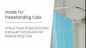 Zenna Home Rustproof Round Shower Curtain Rod for Clawfoot Tub with Easy Installation, Oval Hoop Shower Curtain Rod, Freestanding Tub Accessories, Fits Areas up to 70.5 by 28 Inches, Chrome