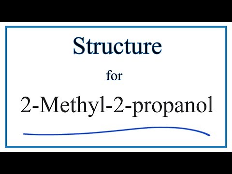 Structural Formula for 2-Methyl-2-propanol (tert-Butyl alcohol)