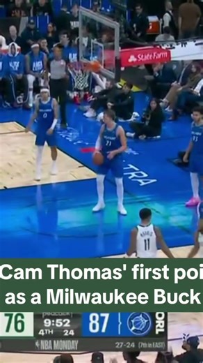 Thomas Scores His FIRST BUCKET as a Buck! 😱🏀 #WelcomeToMilwaukee