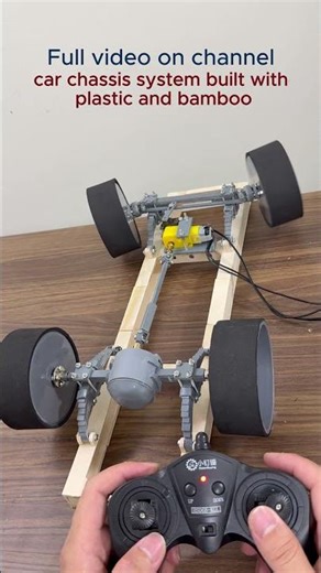 Car chassis system built with plastic and bamboo