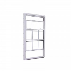 [Hot Item] Grill Design Vertical Opening Soundproof Vinyl UPVC Plastic-Window Double Hung Windows
