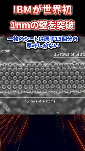 IBMが世界初 0.7nm半導体を発表! 原子15個の厚さが未来を変える