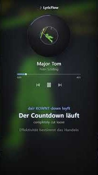 Major Tom - Peter Schilling | Lyrics + Pronunciation #Shorts