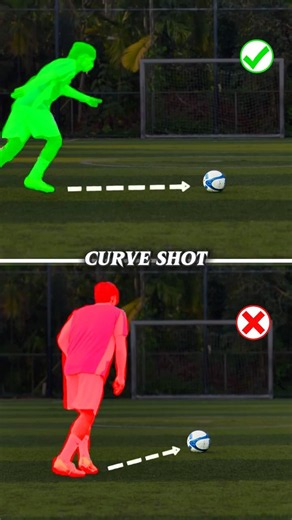 CURVE SHOT TUTORIAL ⚽️🌈 #tutorial #football #soccer #futbol #shorts