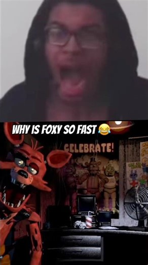 Why is foxy so fast in FNAF 😂 #fnaf #horrorgame #animatronics #fivenightsatfreddys
