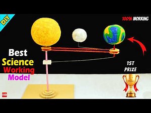 Earth & Moon Rotation Model | Science Exhibition Working Project | Solar Planet System #solar