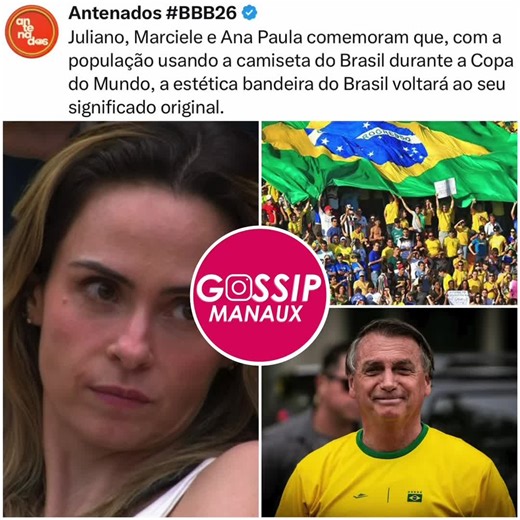 Juliano, Marciele e Ana Paula comemoram que, com a população usando a camiseta do Brasil durante a Copa do Mundo, a estética bandeira do Brasil voltará ao seu significado original. #foryou #fyp
